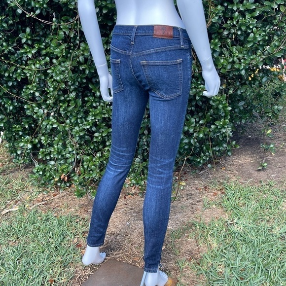 FRYE Skinny Low Rise Dark Wash Whiskered Honeycomb Size 25 Jeans - Picture 6 of 10